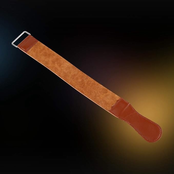 18.5 * 2 * 0.2inch Leather Strop for Knife Sharpening, Knife Strop, Stropping Leather, with Swivel Hanging Tab and Leather Handle Straight Cowhide Manual Strap