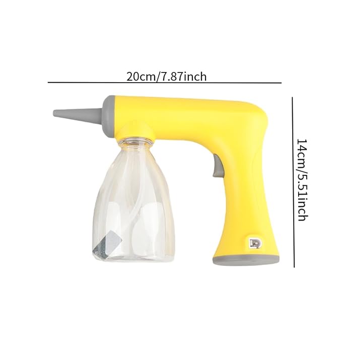 Perming Foaming Machine Lather Maker Hot Lather Machine USB Charging for Barber Shop, yellow 300ml