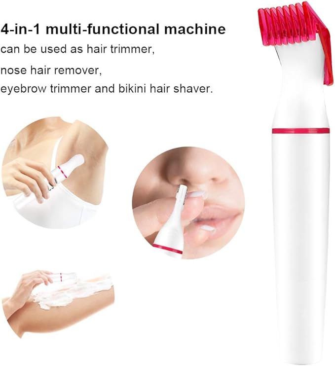 with Detachable Cutter Heads Portable Women Eyebrow Trimmer Women Hair Shaver, Women Electric Shaver, Multi-Functional for Women Men