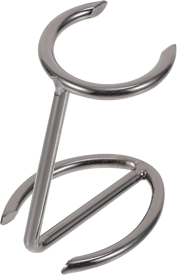 GANAZONO Men’s Ferroalloy Razor and Brush Stand, Practical Shaving Razor Holder Rack for Bathroom Storage, Gunmetal Color, Beard Cleaning and Drying Organizer