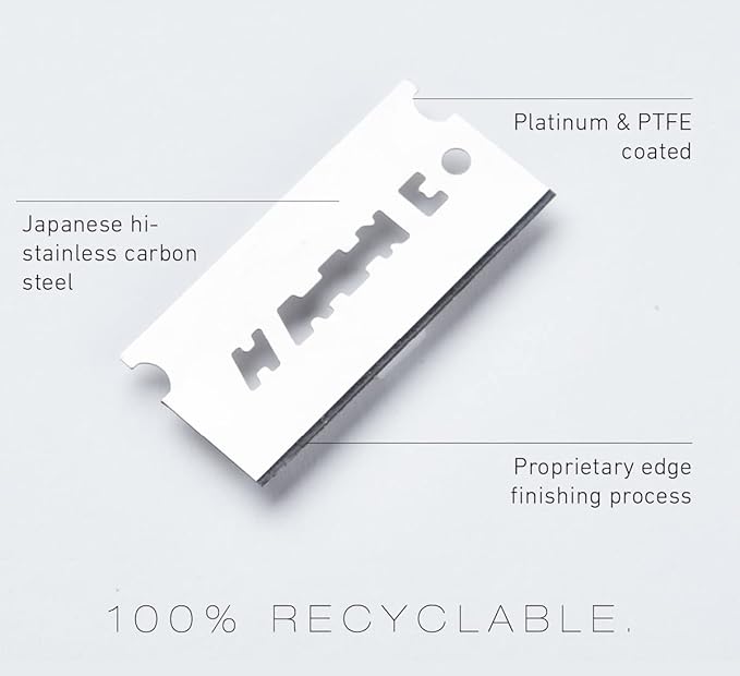 30 Feather FHS-10 Japanese Steel Razor Blades - Refill for OneBlade Core, Hybrid, & Genesis Razors - Single Blade Razor