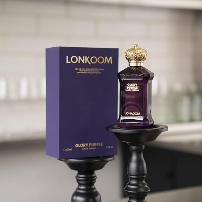 LONKOOM Glory Purple Perfume for Women Men, 3.4 Fl Oz/100ml Eau De Parfum Spray Unisex Long-Lasting Fragrance, Floral Fruity Notes of Berries, Orange, Jasmine, Freesia, Magnolia, Patchouli, Sandalwood