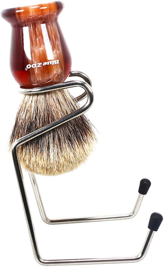 Durable Alloy Shaving Brush Stand Compact Design for Safety Razor Keeps Brushes Dry and Grooming Wash Sinks