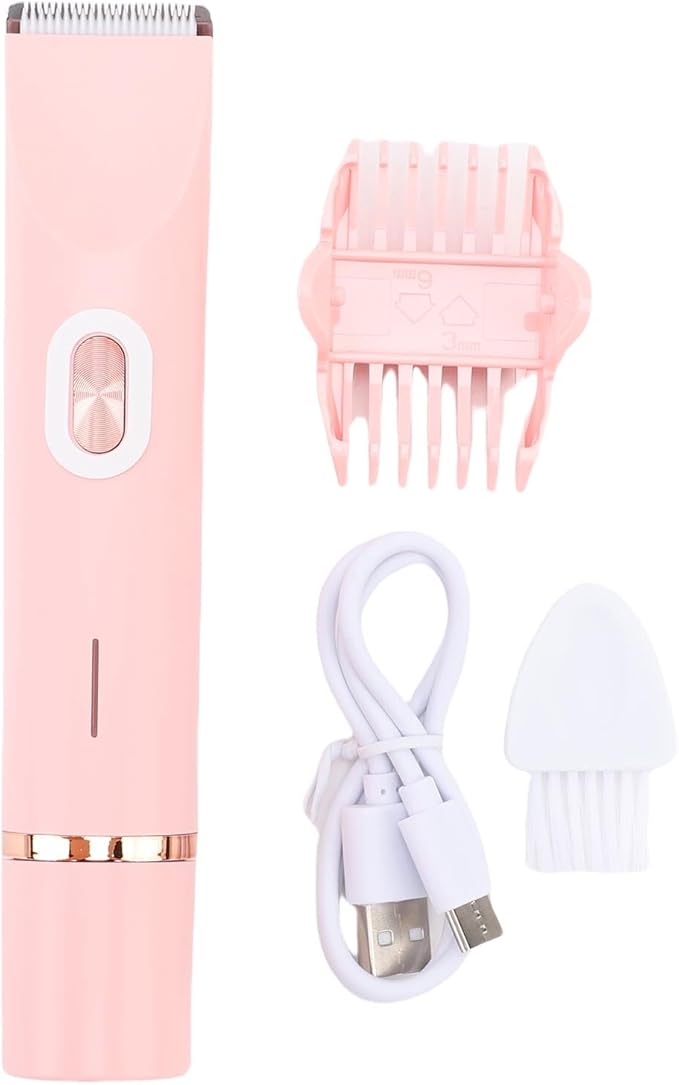 Pongnas Women Body Hair Trimmer 2 in 1 IPX7 Trimmer with Type C Charging (Pink)