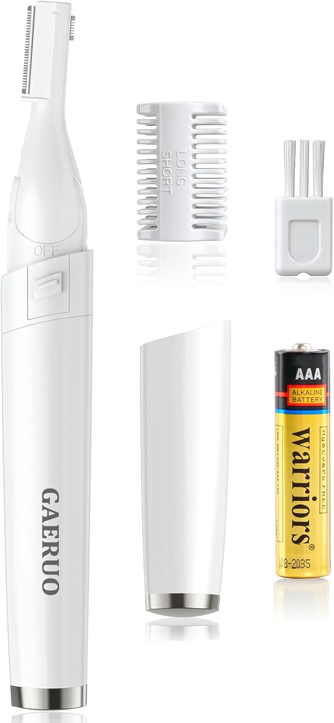 GAERUO Eyebrow Trimmer,Electric Eyebrow Razor for Women,Painless Facial Hair Remover for Face Lips Armpit Leg Body,Battery-Operate