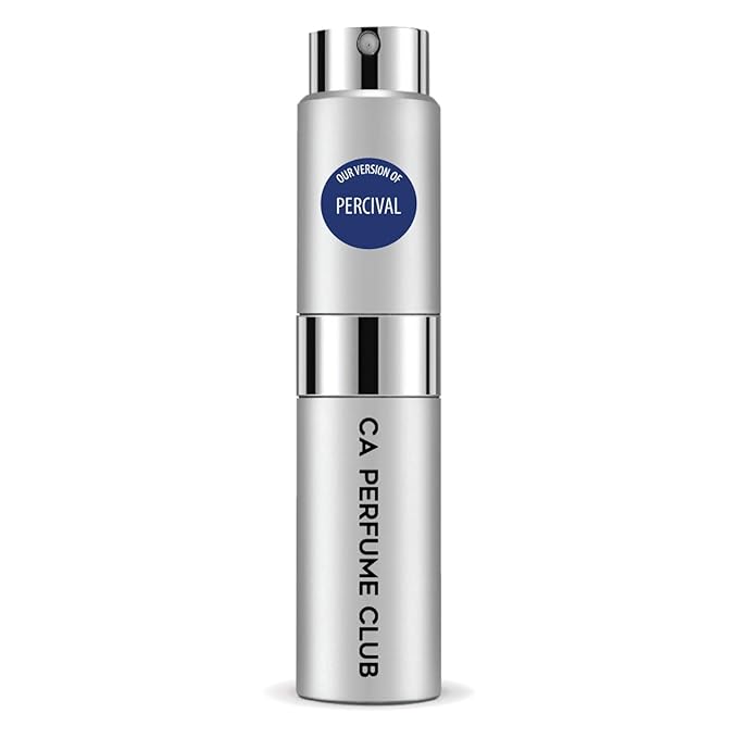 CA Perfume Impression of Percival for Women and Men Citrus Aromatic Scent Long Lasting Unisex Fragrance Eau De Parfum Travel Size Refillable Atomizer Spray 0.27 Fl Oz 8ml