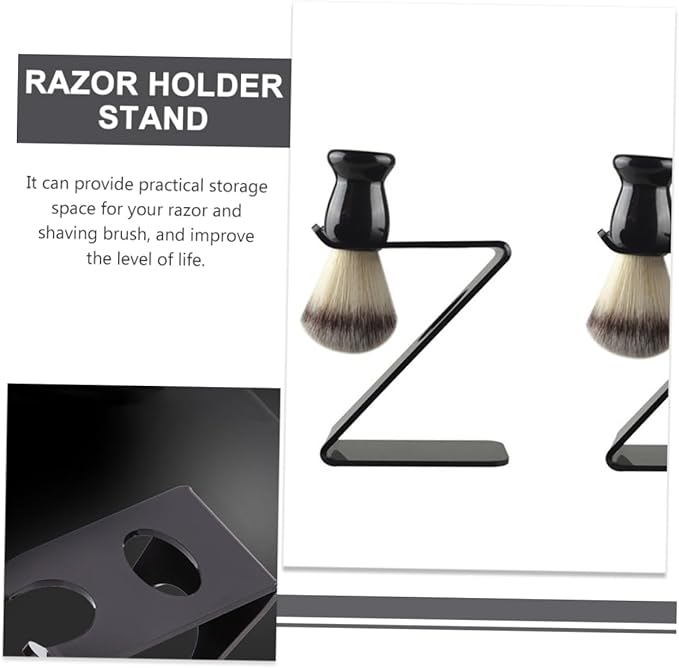 Beaupretty Razor Holder Stand Shaving Brush Rack Razor Brush Holder Shaving Kit Organizer