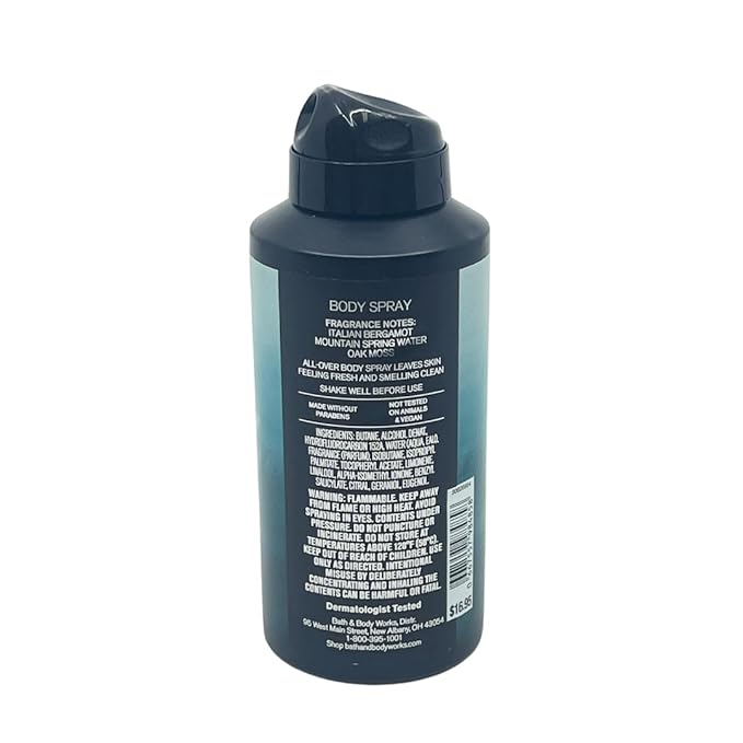 Bath and Body Works Men's Collection Freshwater Deodorizing Body Spray 3.7 Oz. 2 Set.