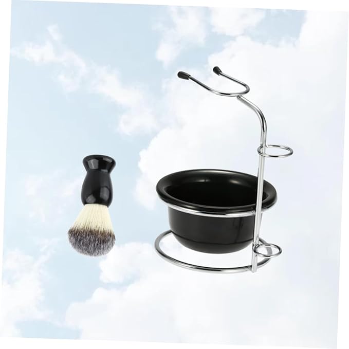 DOITOOL Razor Stand Shaving Brush Set Plastic Soap Bowl Holder Modern for Men Random Color
