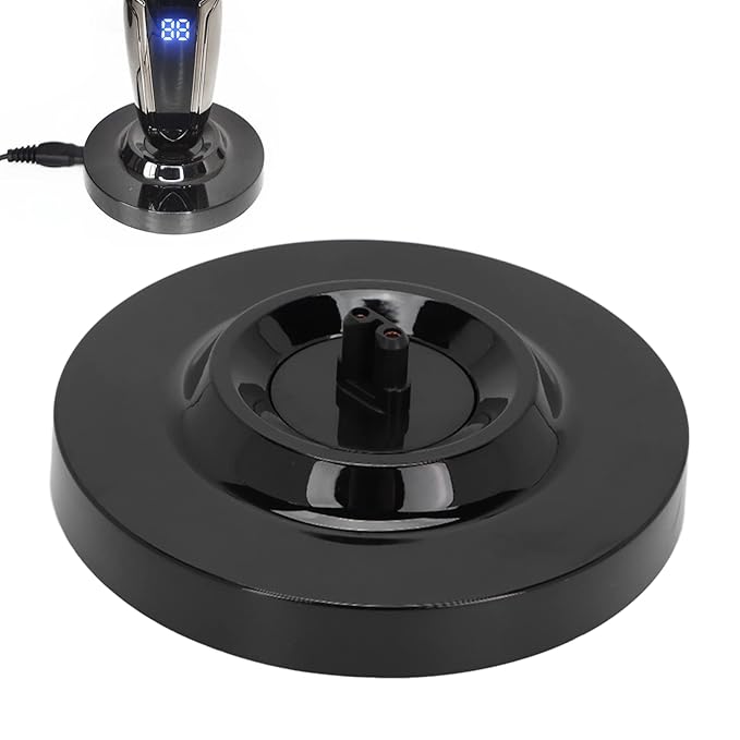 Universal Razor Charger Holder Round Electric Shaver Charger Base Shaver Charger Dock for All Electric Shaver Brands Black