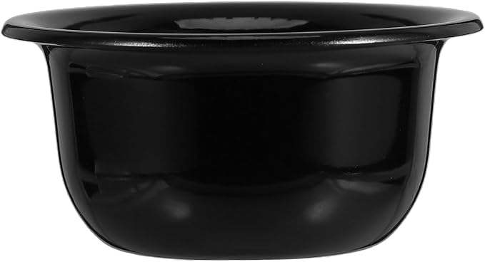 ARTIBETTER Reusable Men’s Plastic Shaving Soap Bowl with Foam Brush Black Shaving Mug Dish and Lathering Beard Care