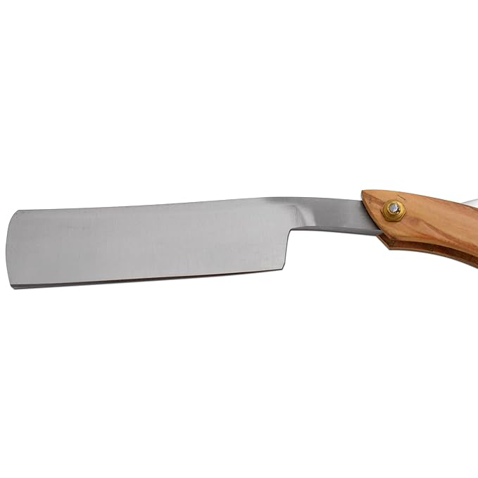 Straight Razor | Straight Edge-Razor Wood Handle- Sharp | High Hardness Stainless Steel Cutthroat Straight Edge Blade | Barber Razor (222)