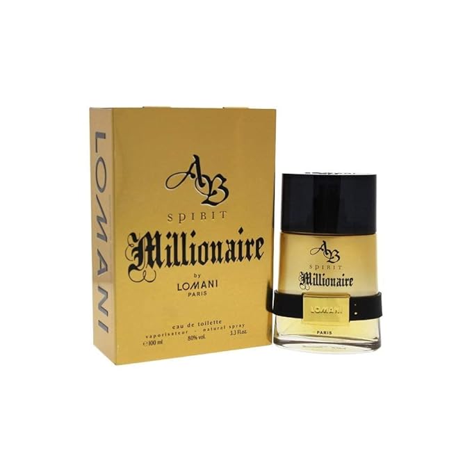 Lomani Ab Spirit Millionaire Eau De Toilette Spray for Men, Gold, 3.3 Ounce (Pack of 2)