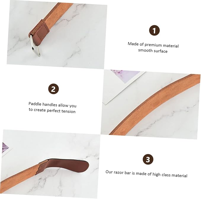 Straight Razor Strop Tool Dual Sided Artificial Leather Sharpening Strap for Home Use Manual Shaver Maintenance Father Day for Barbers and Shaving Enthusiasts