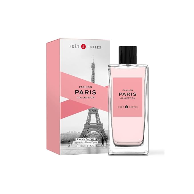 Pret à Porter City Collection Paris Eau de Parfum 100 ml(3.3 oz)(Pack of 2), Notes of Rose, Musk, and Amber, Women's Fragrance, Long Lasting, Everyday Fragrance, Travel Size