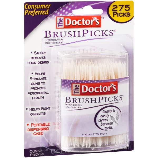 The Doctor's BrushPicks Toothpicks, 275 Picks Per Pack (2 Packs)