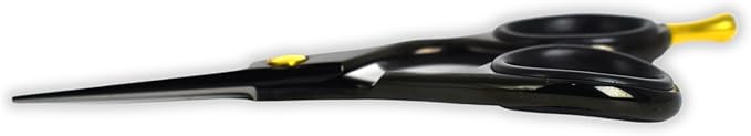 Rounded-Tip Trimming Scissors for Men – Stainless Steel High Carbon Beard, Mustache, and Ear Hair Grooming Scissor (Black-Pointy-Tip)