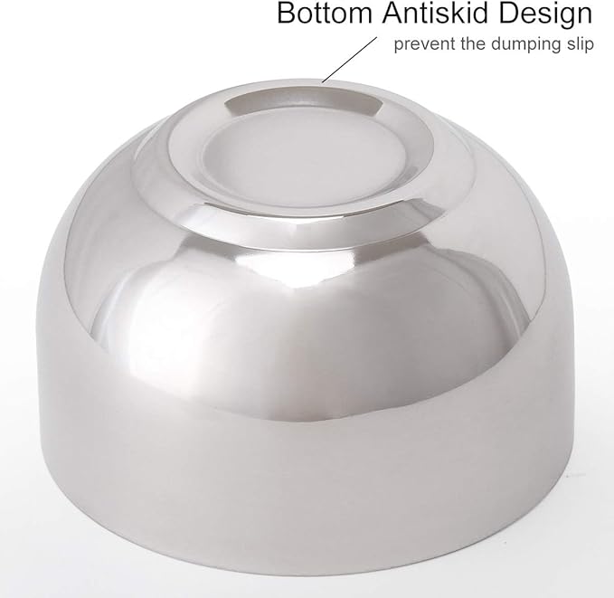 Akstore Men's Durable Shave Soap Cup Stainless Steel Heat Insulation Smooth Shaving Mug Bowl (Medium)