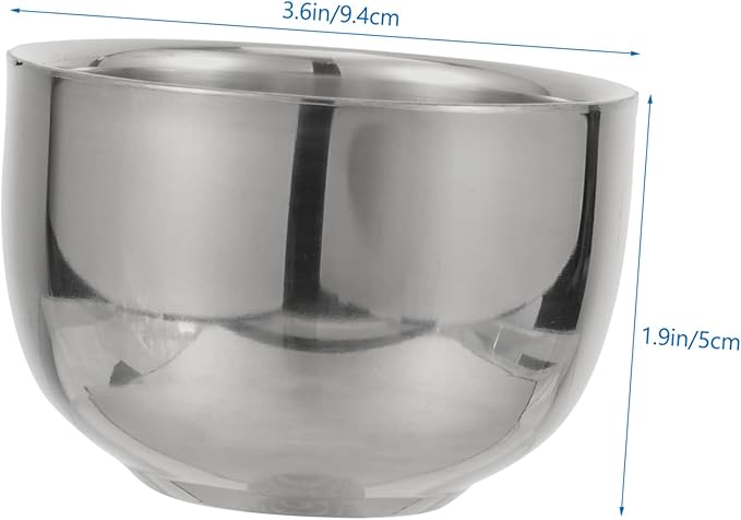 SMASOLO Stainless Steel Shaving Bowl Men's Shaving Soap Lathering Bowl Barber Tool Bar Soap Men Beard Accessories Random Style