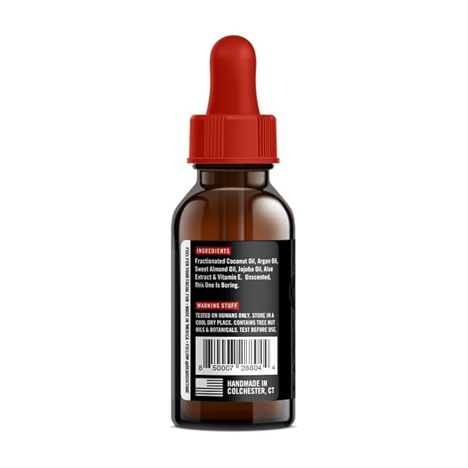 Beard Octane: Neutral - Natural Beard Oil w/Argan Oil - 1 Oz - Promotes Healthy Softer Beards - Made in USA - Premium Handcrafted Beard Care