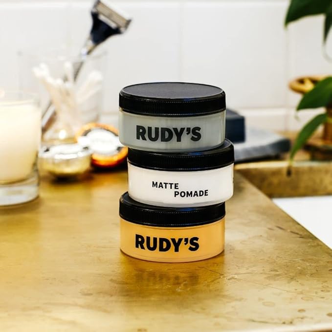 RUDY's Soft Clay Pomade - Lightweight and Pliable All Day Hold - Paraben Free - for Waves and Texture (4.8 oz)