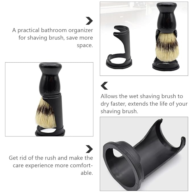 4pcs Shaving Brush Stand Razor and Brush Stand Safety Brush Holder Fits Most Brushes and All Kinds Of Razors Brush Stand Holder