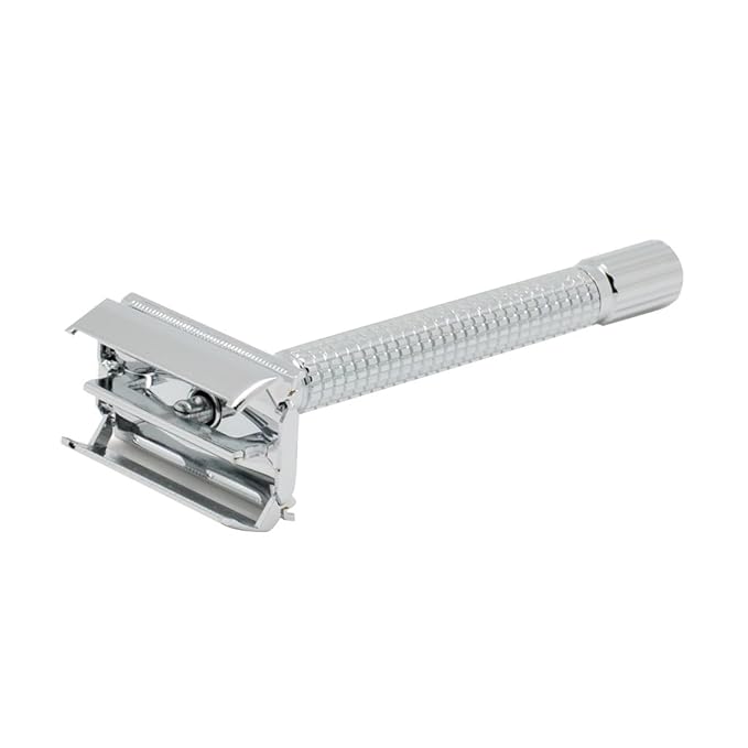 G.B.S Double Edge Razor Butterfly Safety Razor DE Razor Extra Long Handle
