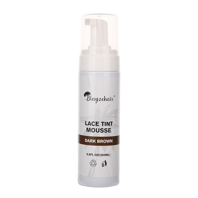 Lace Tint Melting Hair Mousse Foam for Women Men Hair Wig Lace Wigs Toupees and Hairpieces Natural Finishing Lace Color(Dark Brown)