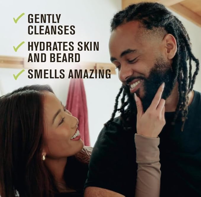 Every Man Jack Beard + Face Wash - Sandalwood & Aged Bourbon Bundle - Cleans & Softens Your Beard and Skin - Naturally Derived w/Aloe and Glycerin- 6.7 fl oz - 2 Pack