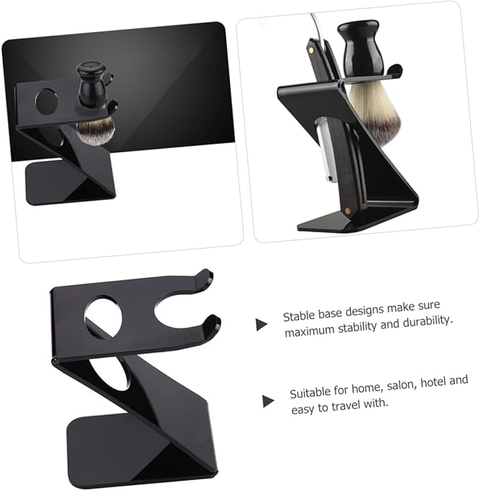 Beaupretty Razor Holder Stand Shaving Brush Rack Razor Brush Holder Shaving Kit Organizer