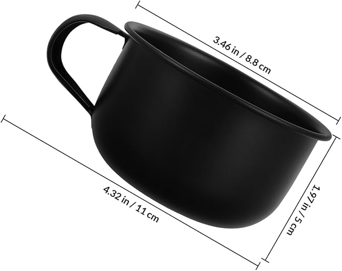 Shaving Soap Bowl for Men with Handle Alloy Shave Bowl Container Shaving Foam Cup for Facial Cleansing and Lathering Black Suitable