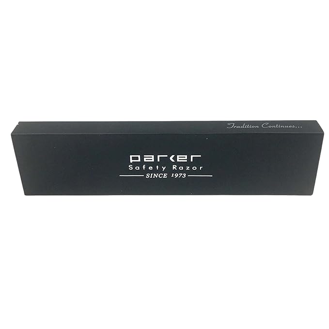 Parker SRB Straight Edge Barber Razor – Stainless Steel Blade Arm & Resin Handle – Uses Half Double Edge Razor Blades – Includes 5 Pre-Cut Blades – Professional Shaving Tool