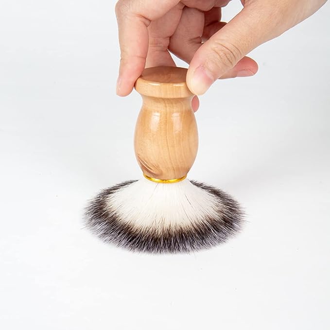 Beard Brush & Shaving Brushes Set for Men - Natural Boar Bristle Beard Brush and Wood Handle Hair Salon Shave Brush for Wet Shave Safety Razor