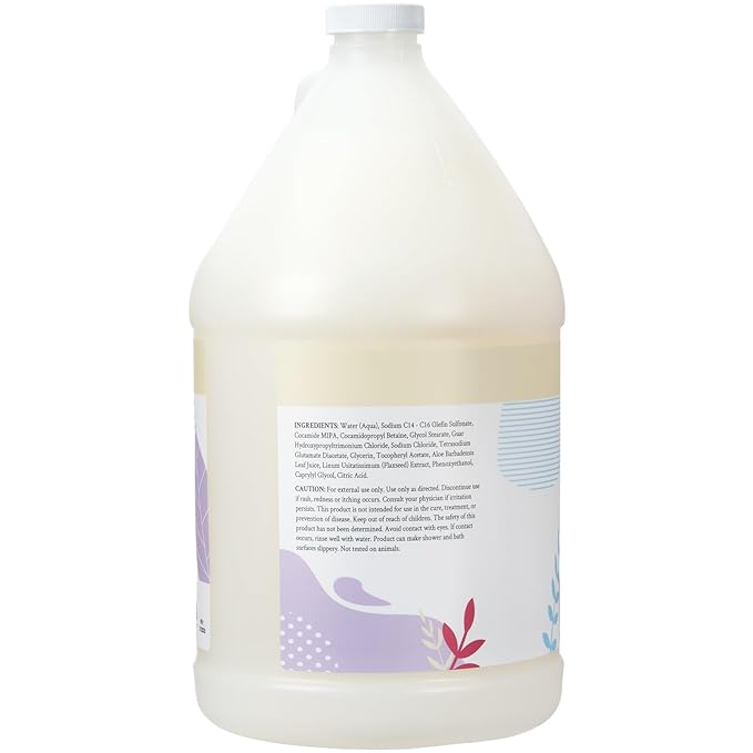 Ginger Lily Farms Botanicals Nourishing Body Wash, 100% Vegan & Cruelty-Free, Fragrance Free, 1 Gallon (128 fl oz) Refill