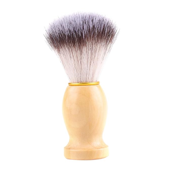 1Pc Wooden Handle Mustache Shaving Brush for Men Portable Beard Present for Father Day Valentine Day and Birthdays Suitable for All Beard