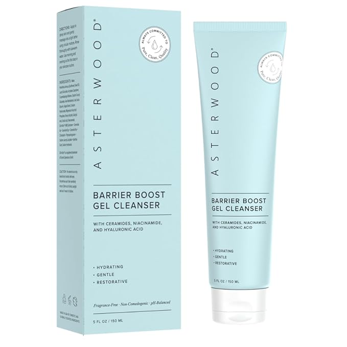 Asterwood Naturals Barrier Boost Cleansing Gel + Body Peptide Cream