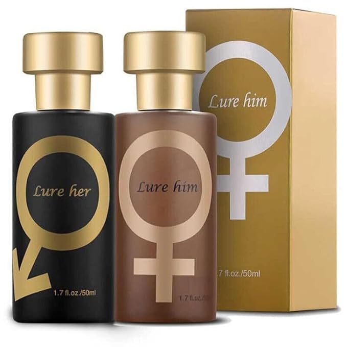 VeniCare Golden Lure Bundle – Men’s Cologne & Women’s Perfume 1.7 Fl Oz Each, Seductive “Lure Her & Lure Him” Fragrances for Modern Confident Couples
