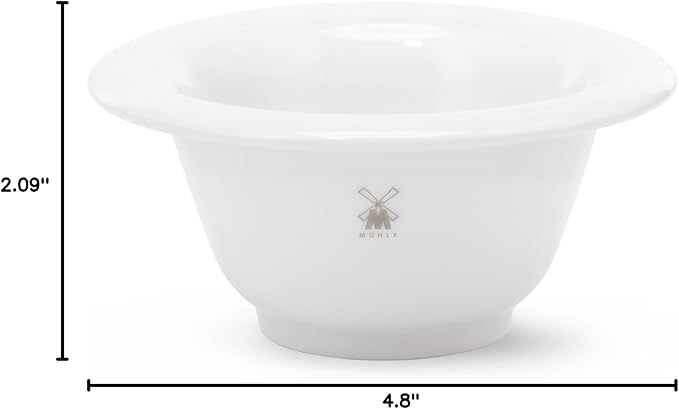 MÜHLE White Porcelain Platinum Rim Shaving Dish