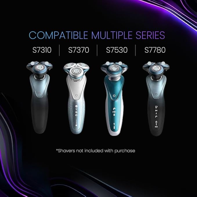 SH70/71 Replacement Heads Compatible with Philips Norelco 7000 Series, New Upgraded Blades for 7500 S7370 S7371 S7720 And Shaver SW7700, 9-PC