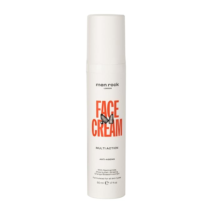 Men Rock Face Cream Multi Action Anti-Ageing - Mens Facial Moisturizer - Daily Face Moisturizer for Men - Skincare Products - Daily Lotion - 1.7 oz