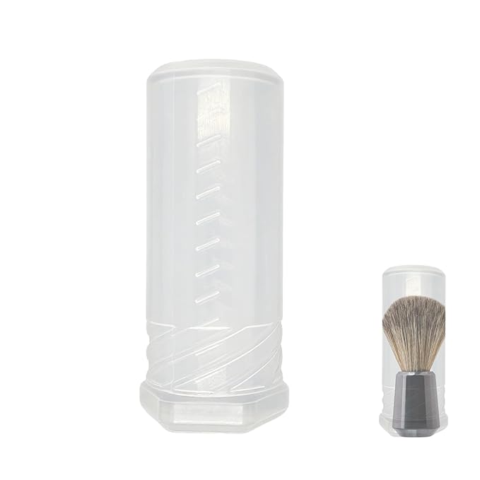 Shaving Brush Holder Travel Case Adjustable Stand for Shave Brush and Safety Razor Compact Shaving Kit Organizer for Men Portable Hair Grooming Brush Case for Bathroom or On-the-Go Use
