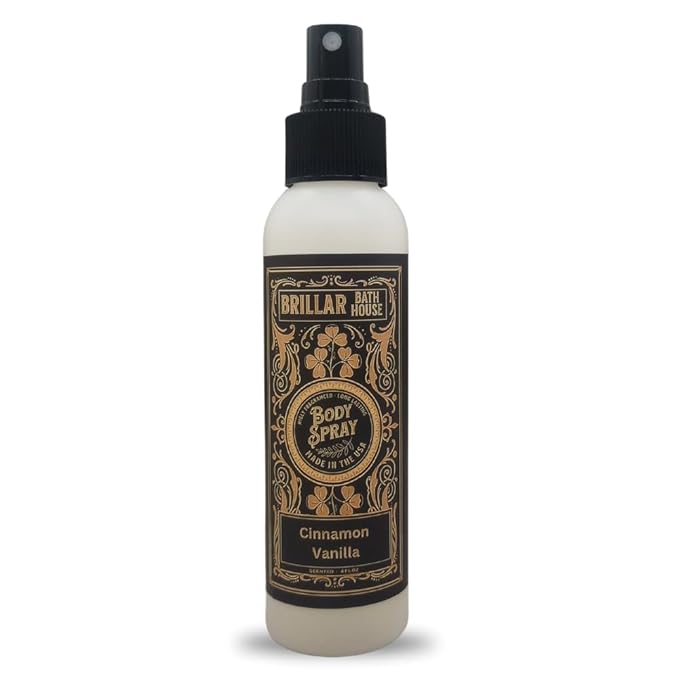 Cinnamon Vanilla Scented Shimmering Body Spray, 4 Oz
