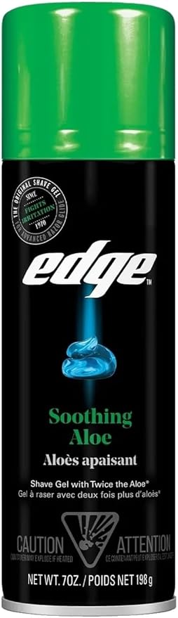 Edge Soothing Aloe Shave Gel for Men, 7 Ounce