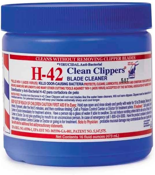 Clipper and Blade Cleaner Groomer Stylist Barber Cleans, Lubricates and Deodorizes (16 oz Spray Bottle)