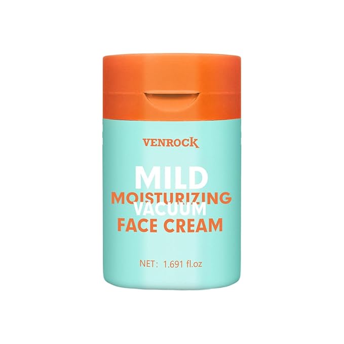 Venrock Mild Face Cream with Hyaluronic Acid & Probiotic-Derived Ingredients for Sensitive Skin – Fragrance-Free, Lightweight Daily Cream for Men & Women, Airless Pump, 1.69 fl oz