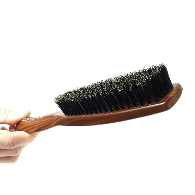 Slick Back Hair Brush [ Made in Japan ] Soft Natural Boar Bristle Hair Brush