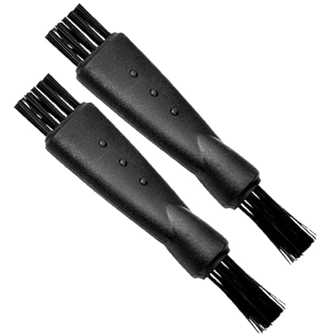 8 Pieces Shaver Brush Razor Cleaning Brush Electric Shaver Double Sided Trimmer Shaver Brush Cleaner Set Nylon Bristles PP Handle Hair Remover Shaving Razor Brush Replacement Brushes