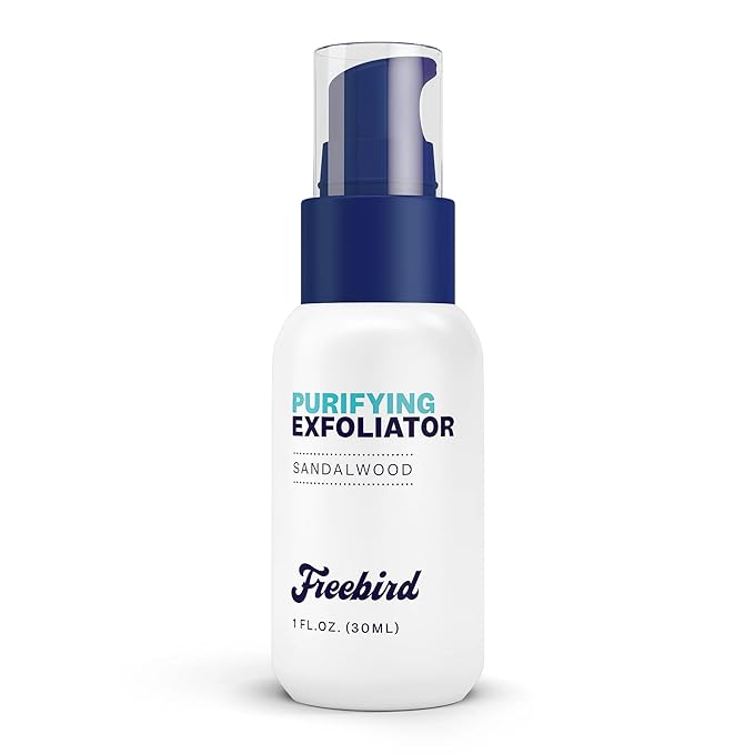 Freebird Salicylic Acid Face Exfoliator & Cleanser for Men, Helps to Gently Unclog Pores, Smooth & Purify Skin, Prepares Skin for Close Shave, Safe for Sensitive Skin, Paraben-Free, 30 mL