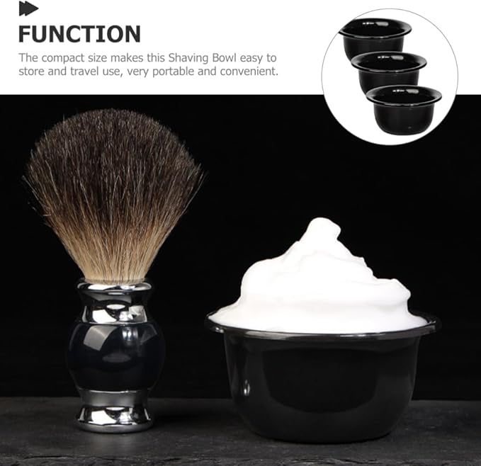 3pcs Men Shaving Bowls,Reusable Shaving Soap Cup,Household Shave Bowl,Men Shave Barber Supply Accessories