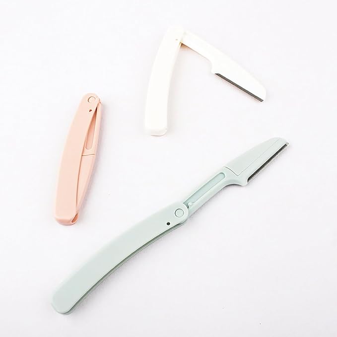 3 PCS Foldable Eyebrow Face Razors Multipurpose Eyebrow Trimmers Shaver Facial Hair Removal for Women
